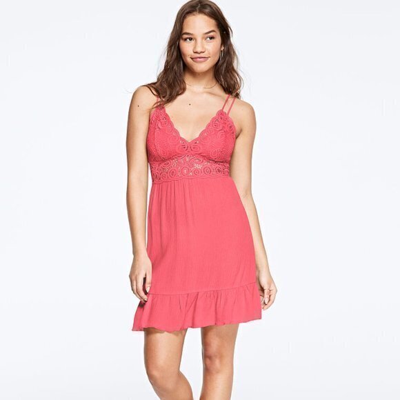 Victorias Secret PINK Crochet Lace Dress Meduim - Picture 1 of 10